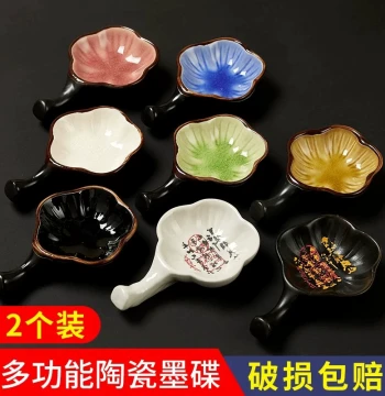 Multifunctional Ceramic Ink Stone and Brush Rest for Calligraphy and Chinese Painting