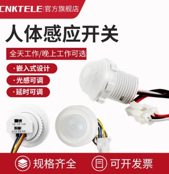 220V Infrared Human Body Induction Switch Ceiling Recessed Sensor Probe Delay Light Control Switch