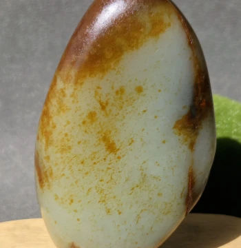 W032602 Xinjiang Cat 188.11g Aggregated Oil-Yan Old Red Skin Near Glass-Base White Jade Seed Stone for Hand Play