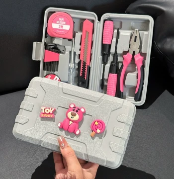 Home Toolbox Set Storage Case Hardware Wrench Hex Key Pliers Screwdriver Kit Family Repair Combination Set
