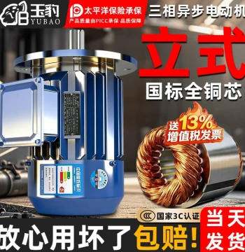 Vertical Three-Phase Asynchronous Motor 0.75/1.1/1.5/2.2/3/4/5.5KW 380V with 100% Copper Coils
