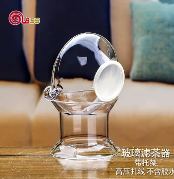 Glass Gauss Glass Tea Strainer: High-Density Fine Mesh Tea Filter for Kung Fu Tea Sets and Tea Ceremony Accessories. Metal-Free and Glue-Free