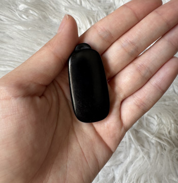 25g Hetian Jade Taqing Black Ink Jade Peace Amulet Pendant - Pure Black Fine-Grade Material with Certificate for Car or Personal Wear