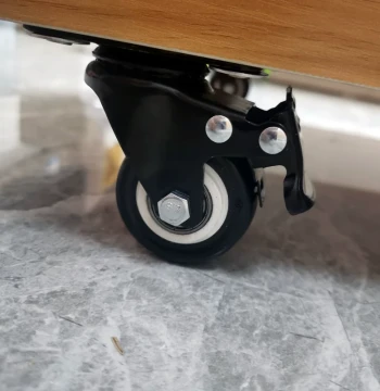 Thickened Heavy-Duty 1.5 inch Swivel Caster with Brake, Small Trolley Wheel, Silent Pulley, Fixed Directional Wheel for Hand Trucks