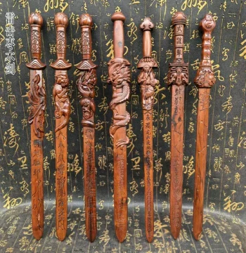 Taoist Thunder Jujube Wood Celestial Master Dragon-Tiger Seven-Star Sword, Three Pure Ones Sword, Zhenwu Emperor Sword, Coiled Dragon Sword, Eight Trigrams Sword