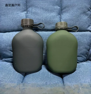 Outdoor Water Bottle Training Bottle Camping Hiking Outdoor Camouflage Student Bottle Thickened Aluminum 1L Large Capacity