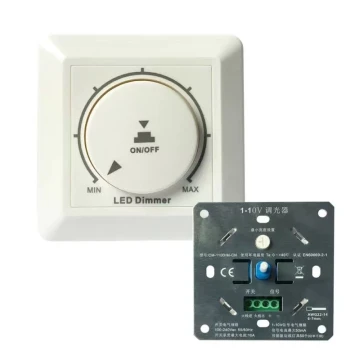 86-Type LED Dimmer Switch with Push Button, 0-10V Passive Controller for Engineering and Hotel Spotlights
