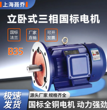 B35 Vertical/Horizontal Three-Phase 380V All-Copper Motor 0.75/1.5/2.2/4/5.5/7.5KW National Standard Electric Motor