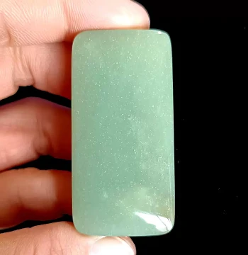 26g Hetian Jade Qiemo Sugar Green Jade Pendant Small Square Plain No-Event Plaque Unisex Necklace Fine Jade Texture