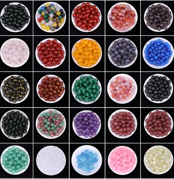 Natural Crystal Loose Beads for DIY Bracelets, Purple, White, Pink Beads, Amazonite, Old Yellow Jade Single Bead Accessories