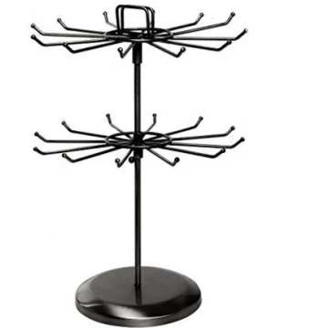 Rotating Jewelry Display Stand for Street Vendors - Night Market Showcase Rack for Necklaces, Pendants, Earrings, Socks, and Keys