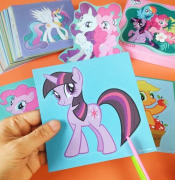 My Little Pony Children's Paper Cutting Kindergarten Ages 3-6 Baby Handmade Origami Elementary School DIY Craft Material Kit