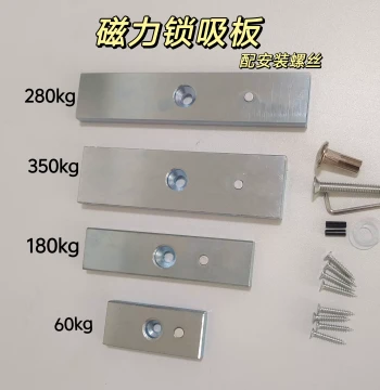 180kg 280kg 350kg Magnetic Lock Strike Plate with Matching Installation Screws