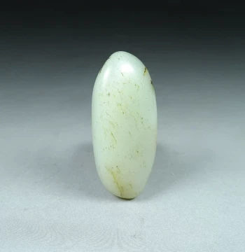 Xinjiang Hetian Jade Seed Material Rough Stone 30.9g Jade Pendant, Raw Seed Material, High Green-White Jade Pendant J