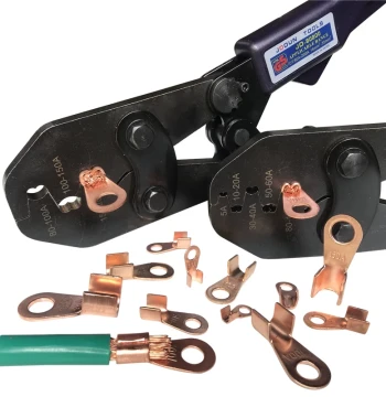 Open-Nose Labor-Saving Crimping Tool, OT Open Copper Lugs 5A-200A 500 Terminal Crimper, Wire Lug Pliers, Cold Press