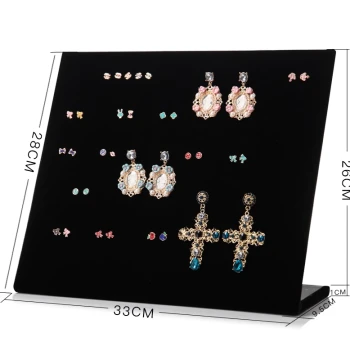 Velvet Earring Display Stand Jewelry Rack Upright Card Stud Ring Necklace Storage Board Jewelry Accessory Prop Stand