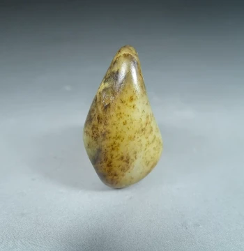 Xinjiang Hetian Jade Seed Material Raw Stone - 18g Pendant with Autumn Pear Skin White Jade