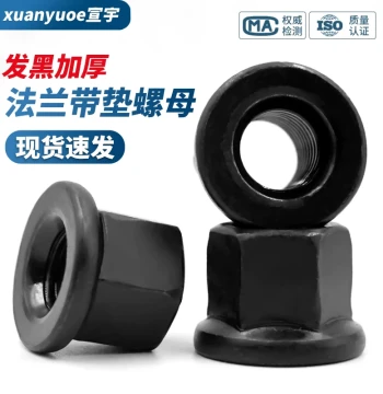 Blackened Hex Flange Nut High-Strength Thickened Mold Clamping Nut Oversized with Integrated Washer M8-M36