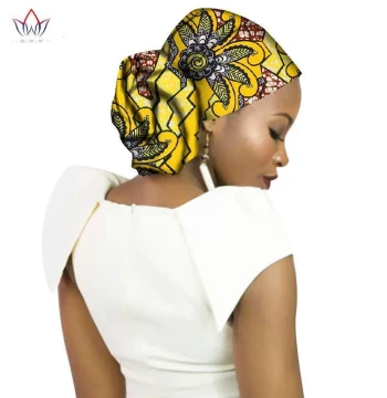 Cotton African Headwrap with Wax Print, Ethnic Headscarf, Multiple Colors Available, Direct from Manufacturer for Cross-Border Sales