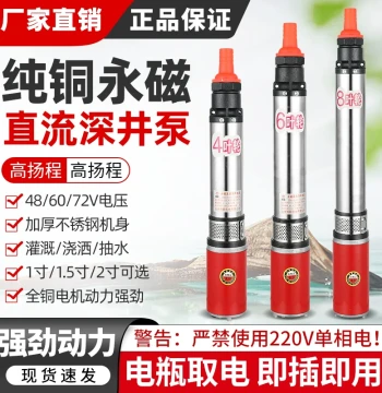 DC Deep Well Submersible Pump 48V 60V 72V, Dedicated for Electric Scooters, High-Head Stainless Steel Pure Copper Home Water Pump