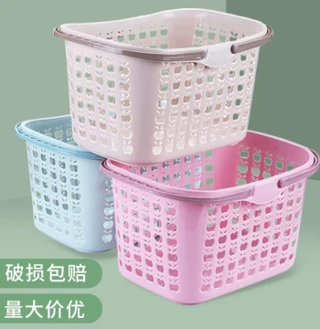 Shopping Basket Handheld Plastic Crate Supermarket Basket Large Beer Basket Small Grocery Basket Strawberry Picking Basket