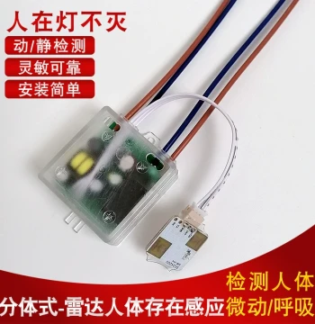 Human Presence Induction Switch 220V Delay Dynamic Static Smart Detection Millimeter Wave Radar Controller 400W