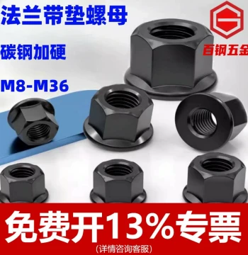 Flange Nut with Integrated Washer for Mold Clamping M8 M10 M12 M16 M20mm Hex Raised Face