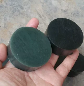 Xinjiang Hetian Jade Bracelet Core Fine Jade Material Green Jade Black Jade Scrap Pieces for Pendants and Practice Carving