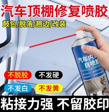 Pulu Car Interior Headliner Fabric Repair Glue for Detached Roof Lining, No-Disassembly Renovation Spray Adhesive