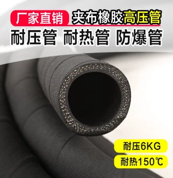 Black Cloth-Reinforced Rubber Hose, High-Temperature, Oil-Resistant, High-Pressure Steam Hose, 1/2", 3/4", 1" Soft Water Pipe
