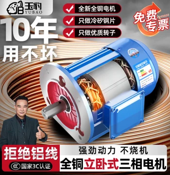 All-Copper Vertical/Horizontal Motor 380V Three-Phase 2/4/6 Pole Silent Variable Frequency National Standard Small Three-Phase Asynchronous Motor