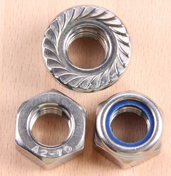 304 Stainless Steel Hex Locking Nut, Nylon Insert Lock Nut, Flange Nut Assortment M4 M6 M8 M10 M12mm