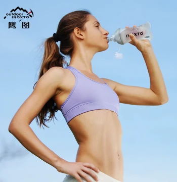 INOXTO Soft Flask Large Capacity Portable for Running, Cycling, and Off-Road: Food-Grade Squeeze Water Cup