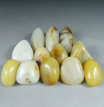 Hetian Jade Seed Material Raw Stone Natural Red/Yellow Qin White Jade Blue-White Jasper Pendant - Choose Any Piece for 60 Yuan V