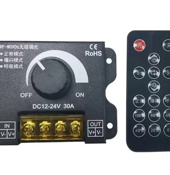 LED Dimmer Single-Color Light Strip Module Light Bar Light Box Sign 12-24V Brightness Adjustment Rotary Switch