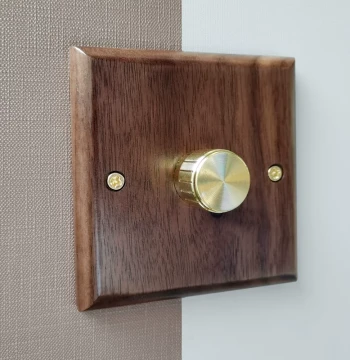 86-Type Concealed Solid Wood Panel LED Dimmer Switch Knob Light Brightness Regulator Triac Stepless Dimming