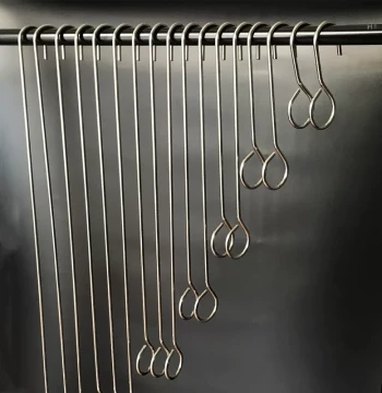 304 Stainless Steel Round Tube Hook Hanging Hook Clothing Store Special S-Hook Bathroom Hook Kitchen Hook Thickened Extended Hook