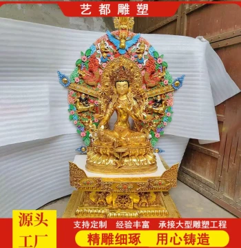 New Nepalese Handcrafted Green Tara and White Tara Buddha Statues - Premium Tibetan Buddhist Bronze Ornaments