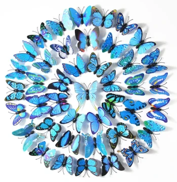 3D Stereoscopic Simulation Butterfly Magnetic Pin, Double-Sided Adhesive for Wall, Curtain, Refrigerator, Home Decor Set