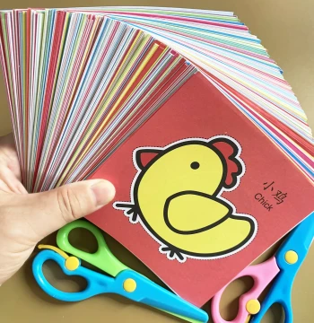 Paper Cutting Children's Craft Kindergarten Introductory 3D Origami DIY Production Materials 3-6 Year Old Baby Educational Toys