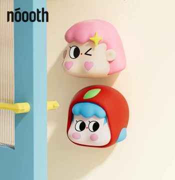 Nooth Peach Ball Bumper Stickers - Silicone Protective Covers for Door Handles, Refrigerator and Cabinet Doors - Silent Cushion Pads