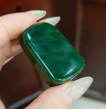 30g Hetian Jade Jasper Peace Safety Pendant, Xinjiang Jasper Finished Jade Plaque, Fine and Moist Necklace for Men and Women