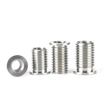 200H Stainless Steel Internal/External Threaded Nut with Integrated Washer, Thread Repair Insert, Flange Type Reducer Adapter Nut M3-M12
