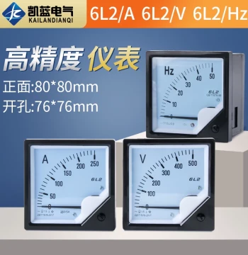 6L2-A Ammeter 50 100 250 400/5 AC Pointer Voltmeter Head V Frequency Meter Hertz Meter HZ