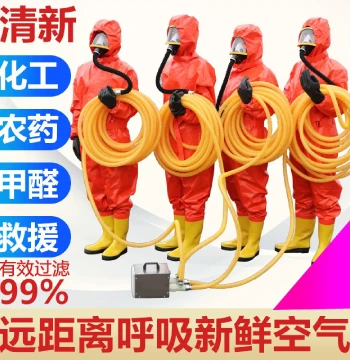 Electric Air-Supply Long-Tube Respirator - Self-Priming Blower Type Air Breathing Apparatus with Single, Double, or Quad Masks