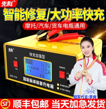SAST Car Battery Charger, 12V/24V Smart Pulse Repair All-in-One Unit for Small Bridge Cars and Storage Batteries