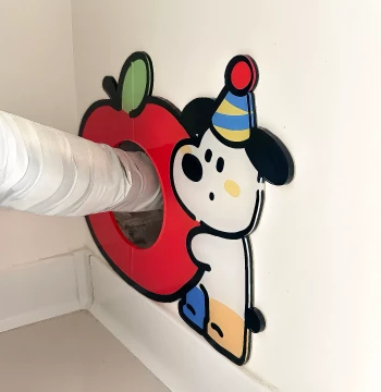 Dopamine Air Conditioner Hole Decorative Cover AC Pipe Concealment Decoration Beautification Acrylic Wall Cover Home Goodies