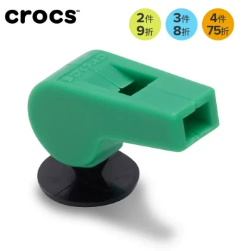 Crocs Accessories Jibbitz Clog Charms Green Whistle Red and White Horn