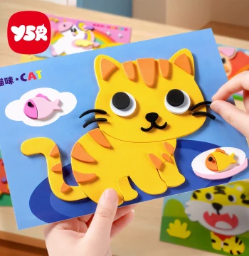 3D Sticker Art for Kids, DIY Craft Paste Pictures, Girls' Gift