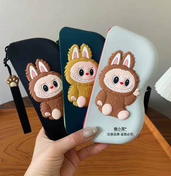 Premium Silicone Glasses Pouch for Women, Travel Portable Sunglasses Storage Bag, Hangable Anti-Lost Cute Glasses Case
